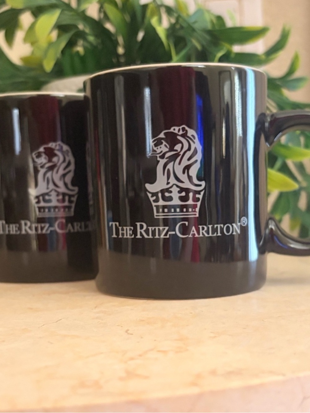 TWO -The Ritz-Carlton 2 Black Mugs